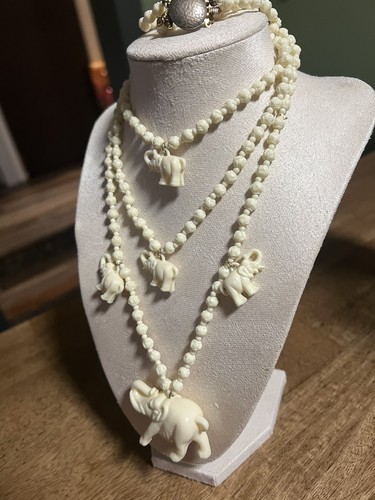 Vintage celluloid faux - faux, ivory