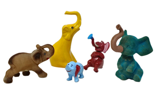Vtg elephant figurine lot - elephant,