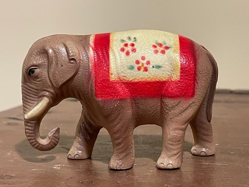 Antique celluloid elephant - antique,